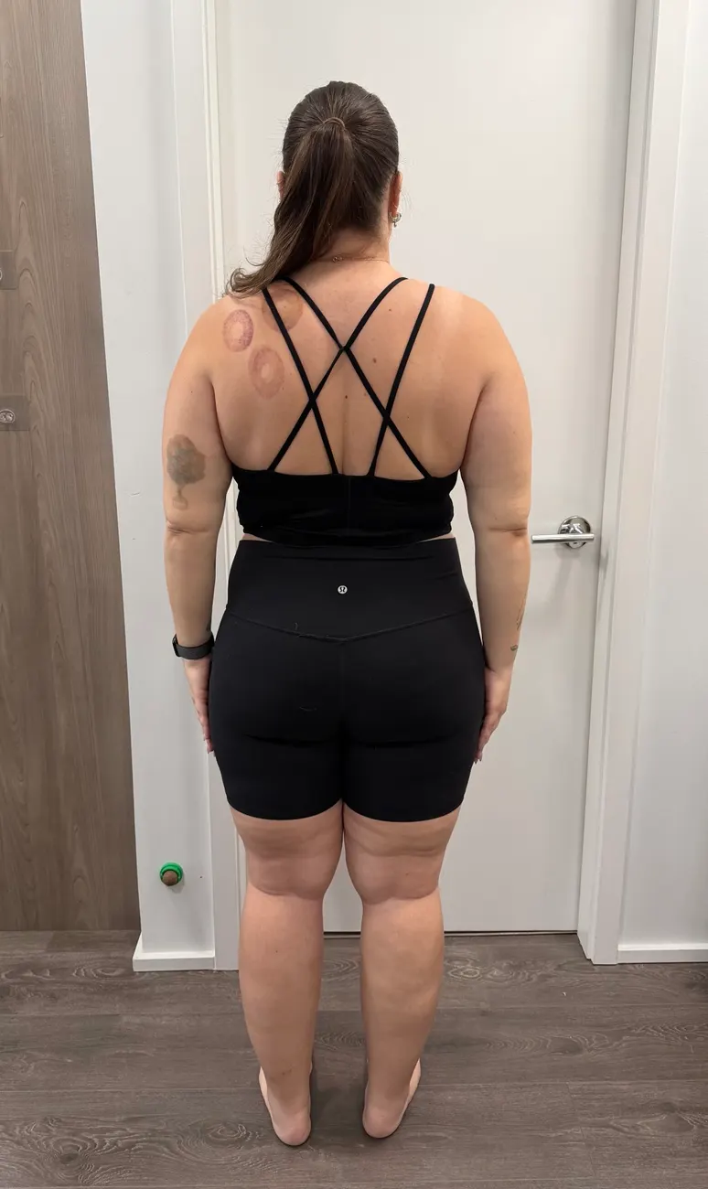 Client after the program, back view