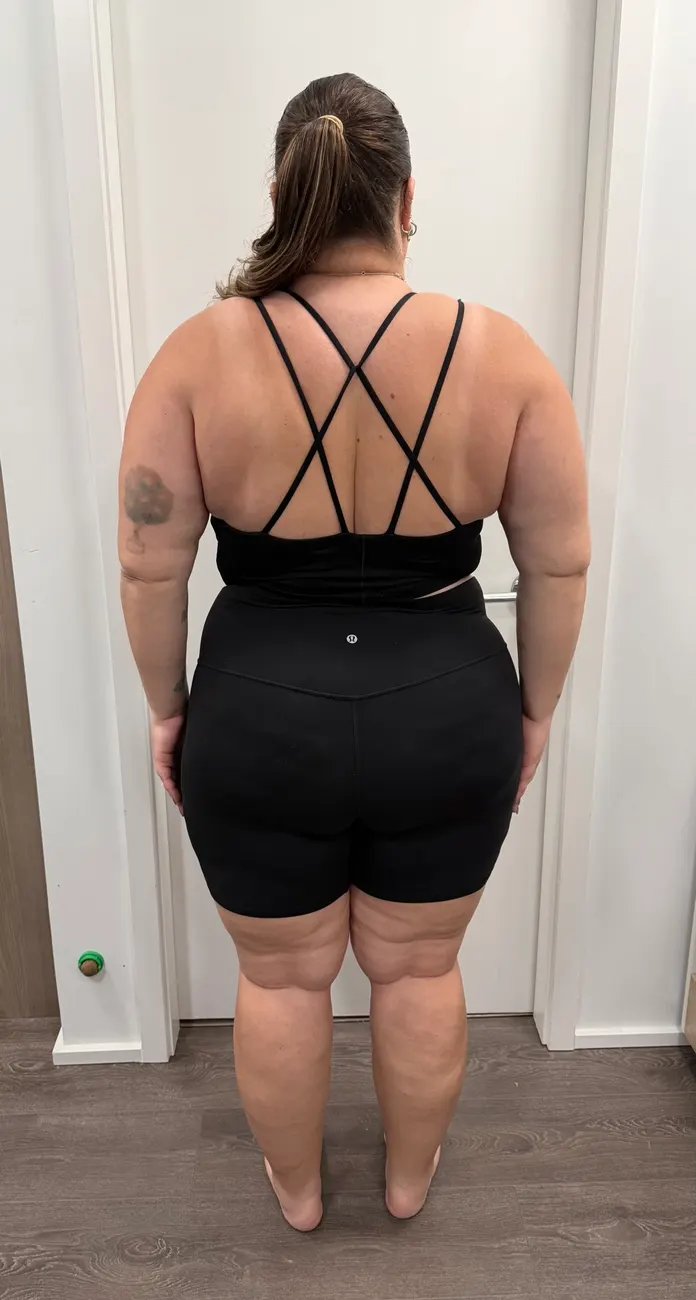 Client before the program, back view